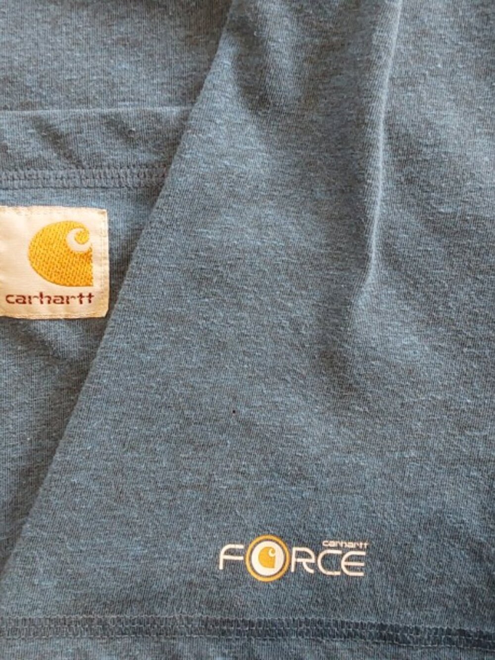 Carhartt Force Pocket Tee Shirt 3XL Relaxed Fit Blue Workwear Short Sleeve - Picture 7 of 8
